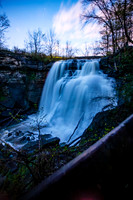 Brandywine Falls, OH at night